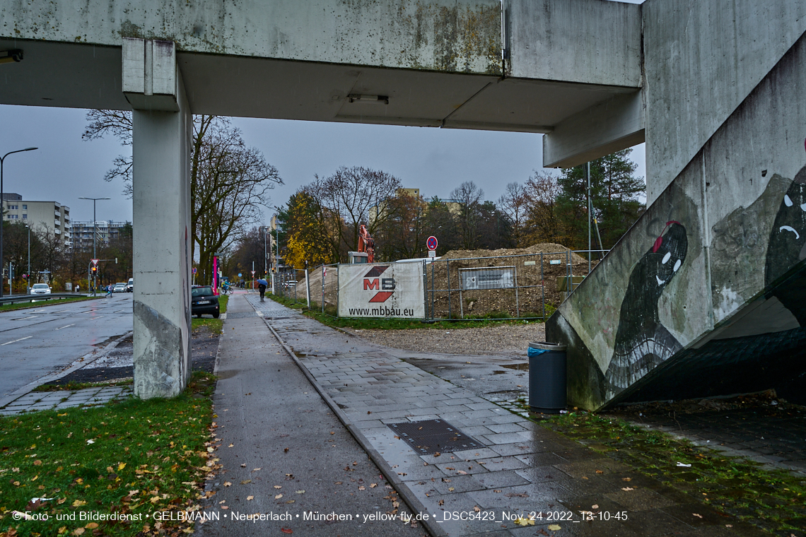 24.11.2022 - Baustelle an der Quiddestraße Haus für Kinder in Neuperlach